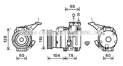 AVA QUALITY COOLING Компрессор, кондиционер TOK609